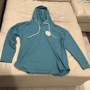 Teal Hooded Sweatshirt